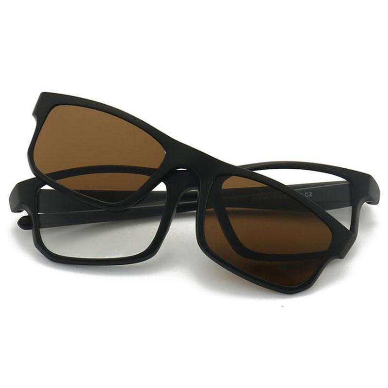 

High Performance 2256 Magnet Clip Square Myopia Eyeglasses 0 -0.5 -1.0 -2.0 To -6.0 Hyperopia Sunglasses +0.5 +1.0 +2.0 To +6 0