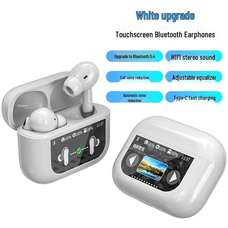 2025 Wireless Earphones 5.4: Ultra-long Battery, ANC Noise Cancelling, Color Screen, Bluetooth