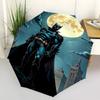 1pc Batman Full Moon Automatic Folding Umbrella - Compact 8-Rib Design, Durable Plastic & Iron1265L