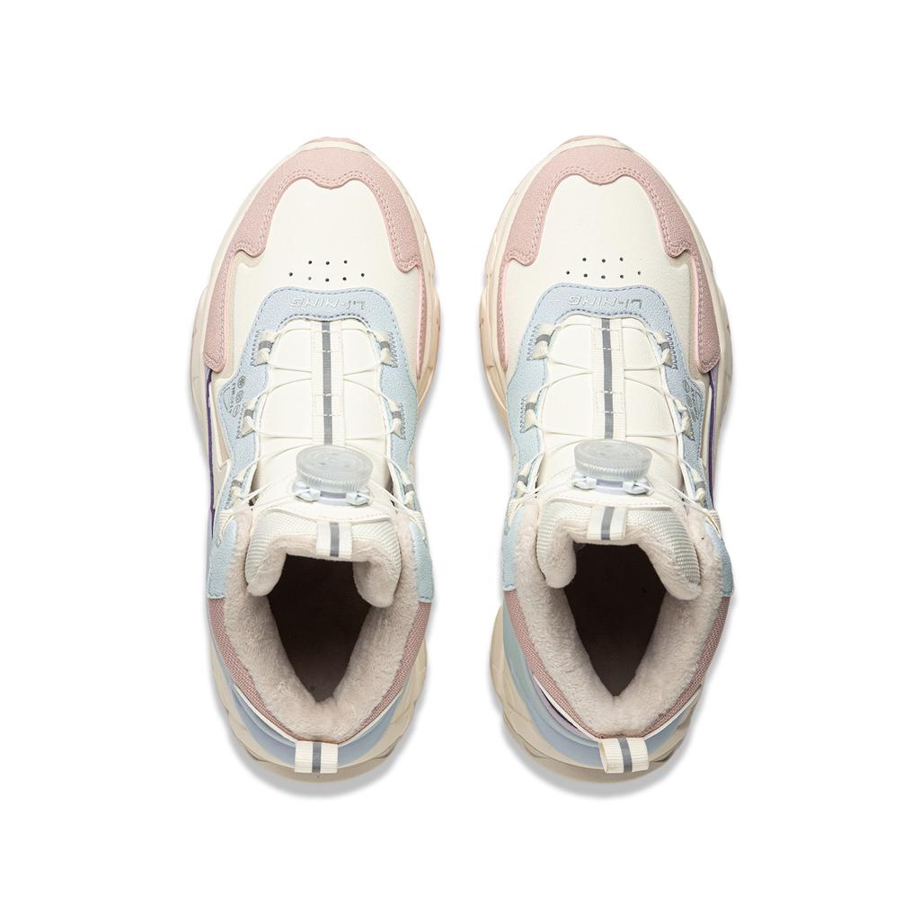 Li Ning Kids Comfortable Versatile Non-Slip Shock Absorbing Wear-Resistant Warm Casual Shoes Kids Casual Shoes YKCU172-24