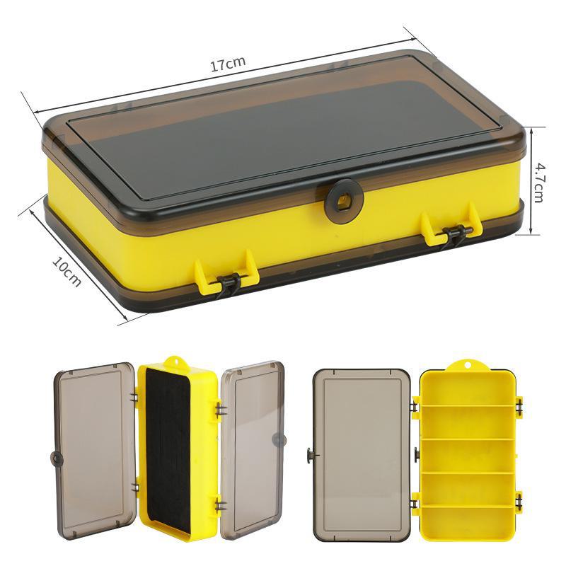 

Tuohang двухсторонний двухслойный ящик для приманок, крючков и аксессуаров - мягкий и жесткий ящик для хранения приманок double-sided lure box