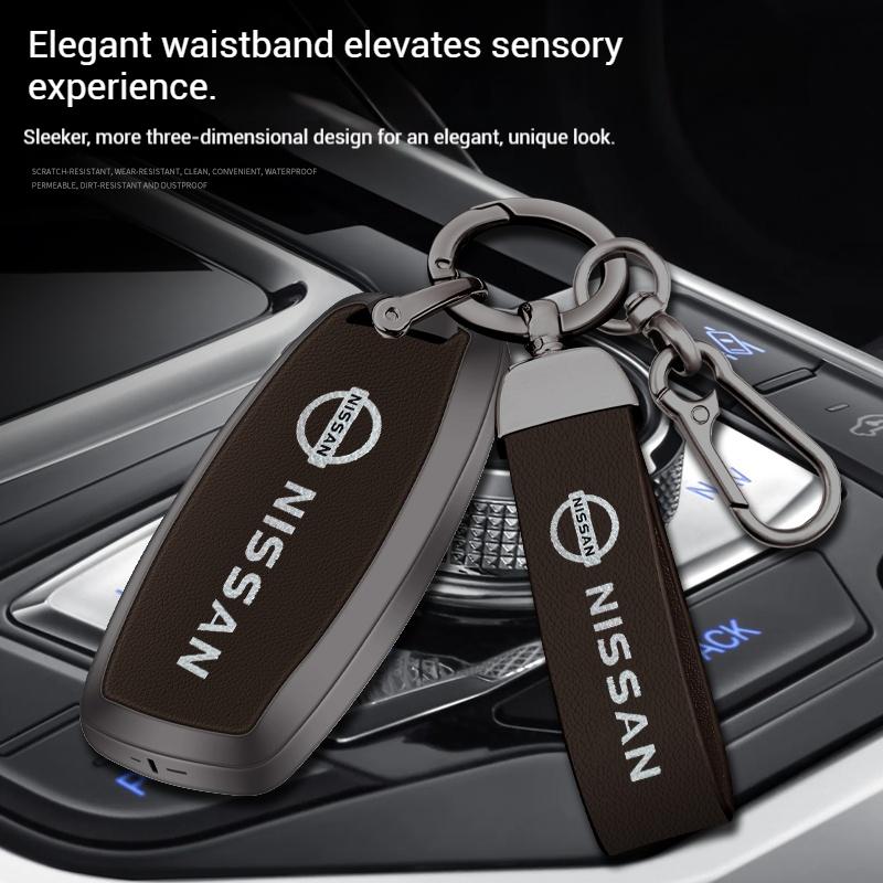 Car Zinc Alloy Key Case Key Bag Car Metal Key Shell For Nissan X-Trail Tiida Teana Juke Leaf Micra Almera Qashqai Sentra Serena