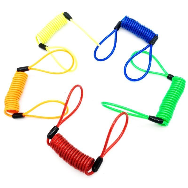120cm Bike Spring Cable Lock Anti Theft Rope Alarm Motorcycle Brake Disc Lock Moto Bike Scooter Safety Reminder Anti-Theft Cable