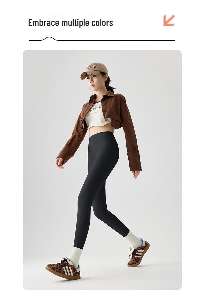 Enhanced Women's Autumn/Winter Long & Short Shark Yoga Pants, Plus Size, Outdoor-Ready.