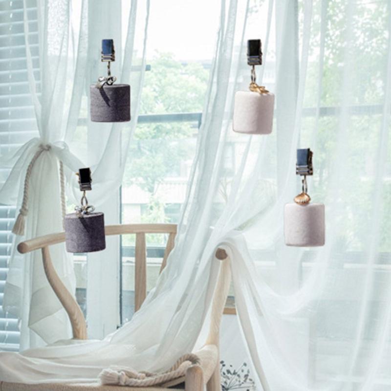 Stainless Steel Tablecloth Clamps With Natural Marble Stone Textured Elegant Cylinder Design For Modern Dining Tables