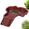 Reptile Water Pool Aquarium Turtle Climbing Pet Basin Hermit Crab Bathing Pool with Ramp Reptile Water Bowl for Turtle Bearded