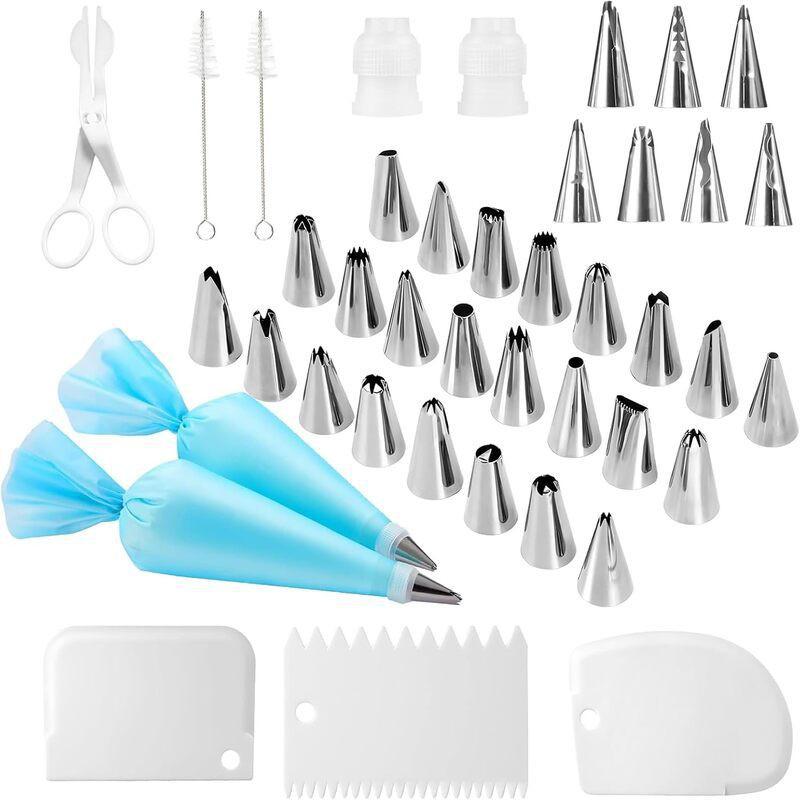 33-Piece Piping Tip Set With Pastry Bag Silicone Cupcake Liners Cake Decorating Baking Supplies