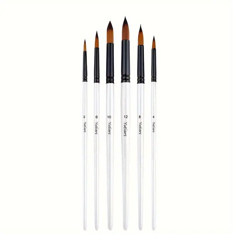 Yutiars Professional Artist Paint Brush Set- 6/24 PCS, Nylon Bristles for Watercolor, Acrylic, Oil Painting, Crafts & Face Body