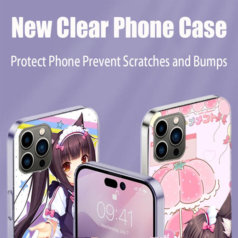 Chocola Nekopara Phone Case For Iphone 17 Air 15 Pro 14 Plus 16 Pro Max 12 13 Mini 11 16E X XS Cover Cute Fundas
