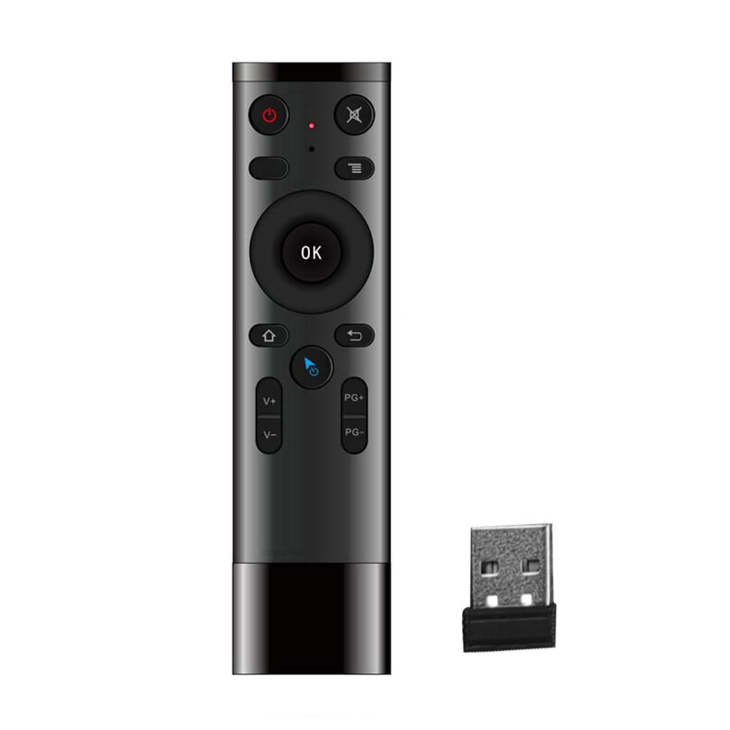 Souris aérienne 2.4G Contrôleur sans fil avec gyroscope et entrée vocale Télécommande, Récepteur USB 16 Touches Plug and Play pour