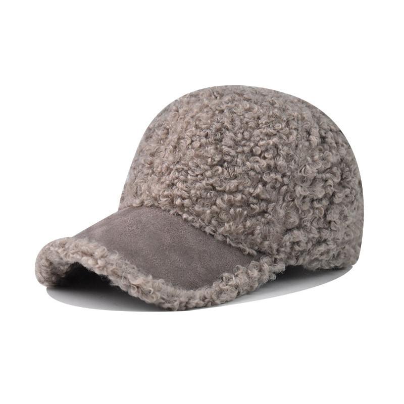 Solid Fashionable Color Imitation Wool Design Outdoor Casual Cap Baseball