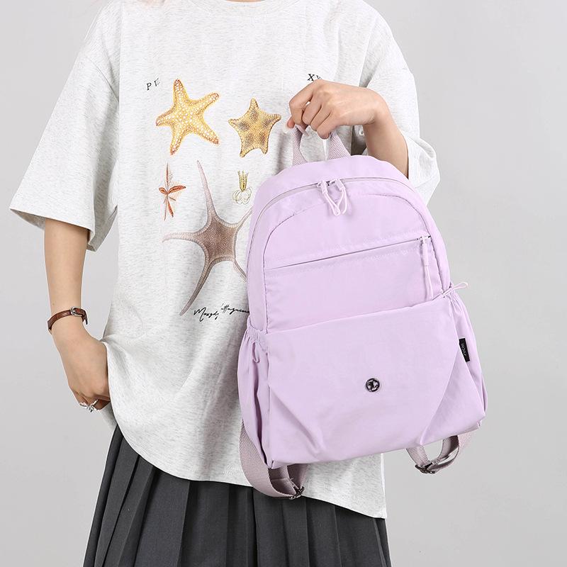 Macaron Color Backpack - Solid Candy Hues for Students