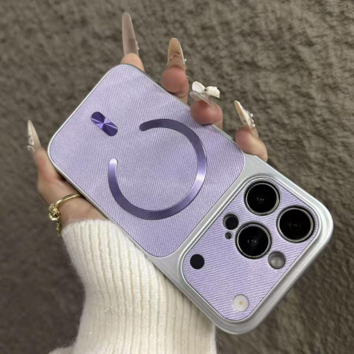 Magnetic Denim Texture Case for iPhone 17/17 Pro Max & Apple 16 iPhone 15 Pro Max