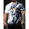 Men's 3D Octopus Print Breathable T-Shirt - 100% Cotton, Crew Neck, Short Sleeve,