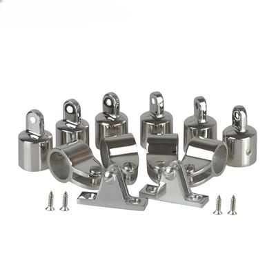 12pcs Stainless Steel 316 Universal 3-Bow Bimini Top Marine Hardware Set Deck Hinge Jaw Slide Eye End Fitting 22/25mm Boat Accessories
