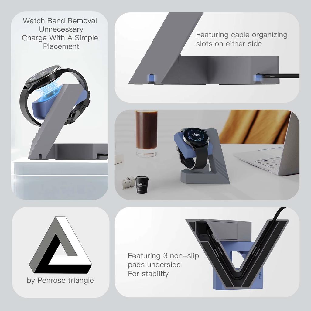 sikai Charger Dock Holder For Huawei WatchGT6/GT6/proGT5/GT5 Pro/GT4/GT3/GT3 Pro/GT2 Pro/Watch 4 Pro/4/3/GT Cyber
