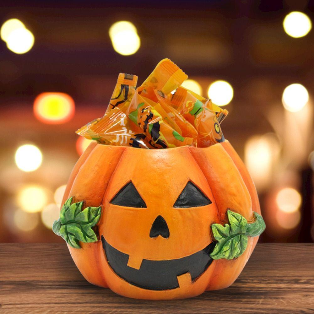 Kunstharzhandwerk Sukkulenten Pflanztopf Cartoon Kürbis Pflanzenbehälter Bürodekoration