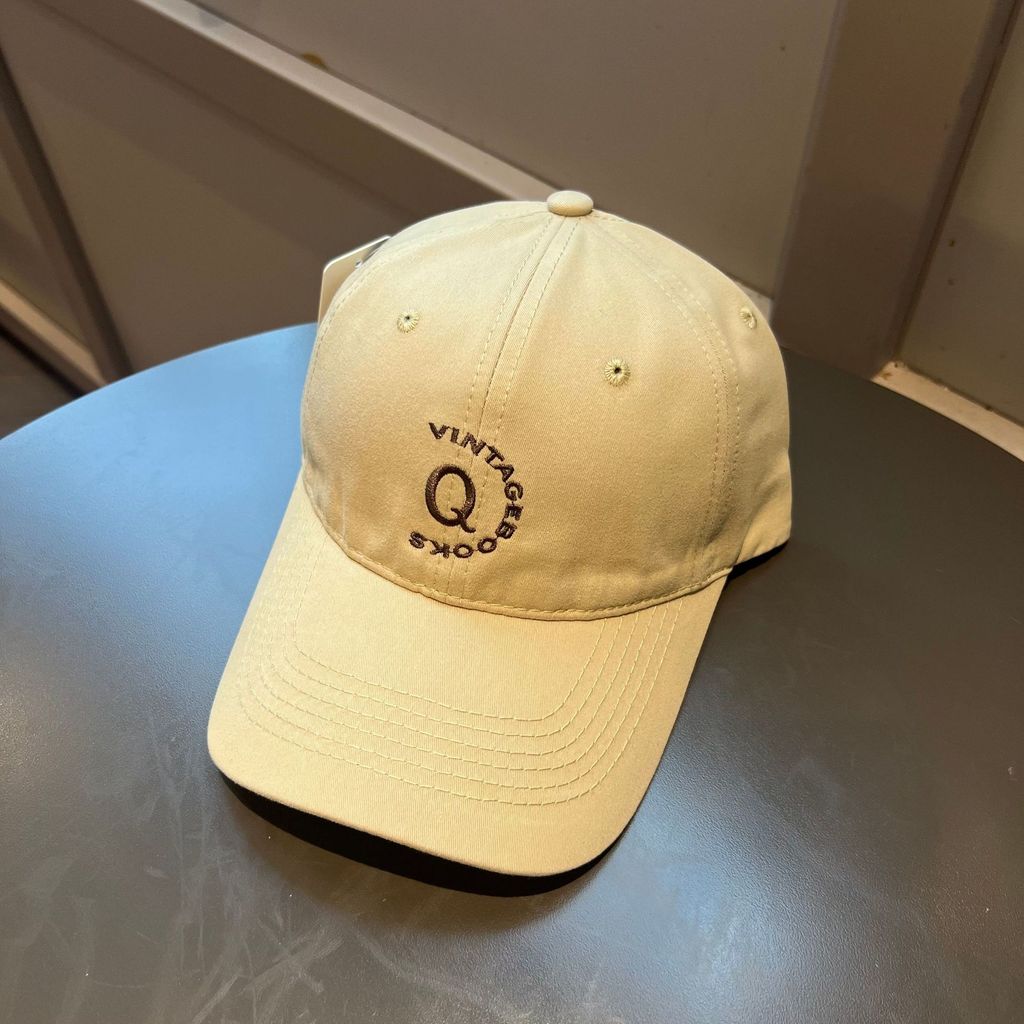 Cappellino da Baseball in Cotone Ricamato con Lettere e Protezione Solare per Uso Casual