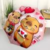 1pc Love Bears Valentine's Day Heart Umbrella with Plastic Handle,Compact & Stylish,Suitable for All Seasons Home Travel Outdoor N068
