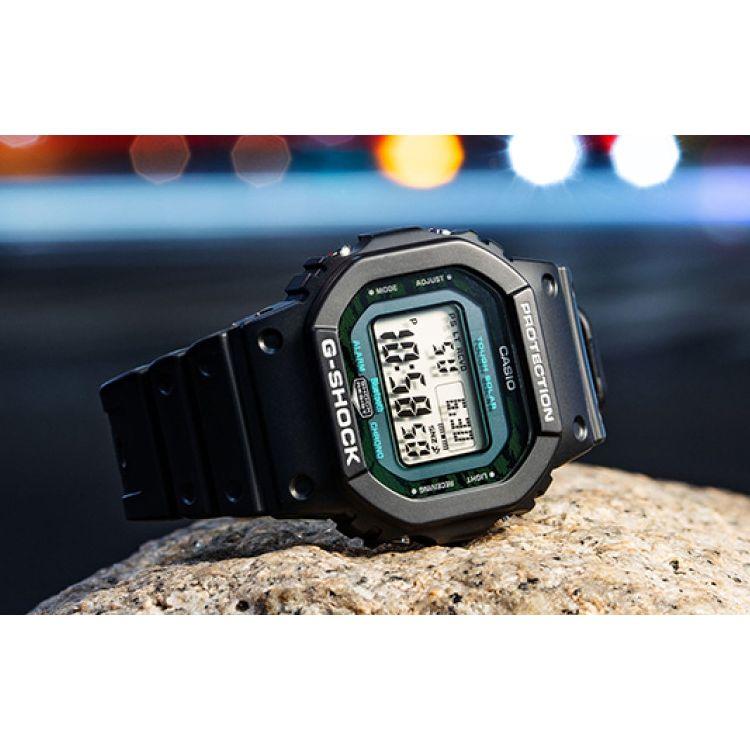 Casio Digital Series G-Shock Collaboration Model 200M Water Resistant Solar Quartz Movement Resin Strap Men watches Black GW-B5600MG-1PRL