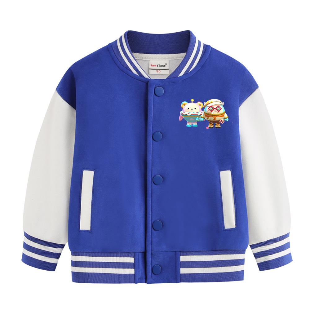 Boys Fleece-Lined Autumn/Winter Baseball Jacket - American Style for Kids 90cm
