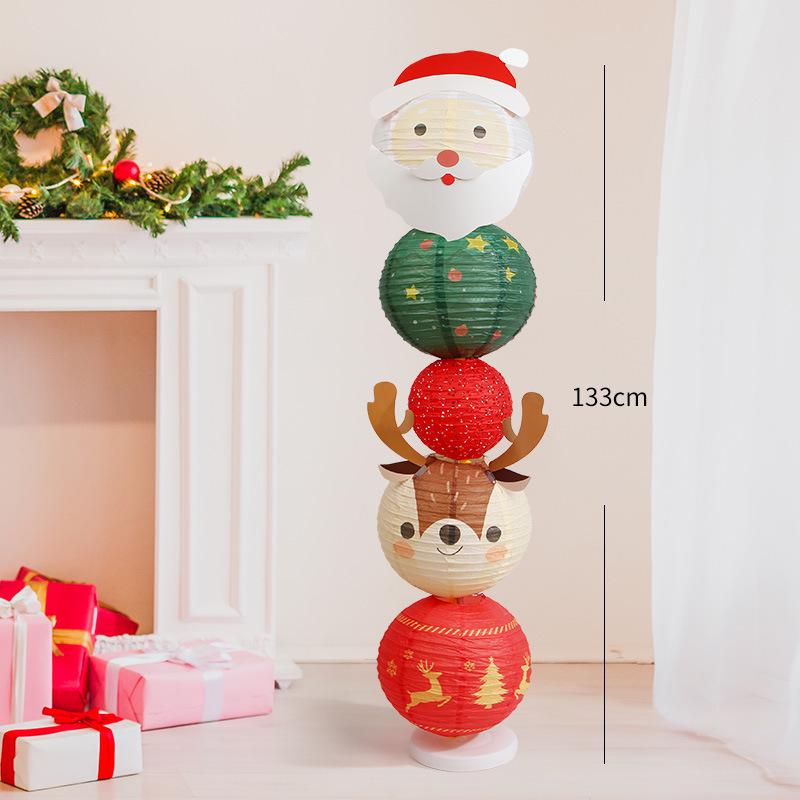 Christmas Lantern Ornaments for Store Window Display and Holiday Scene