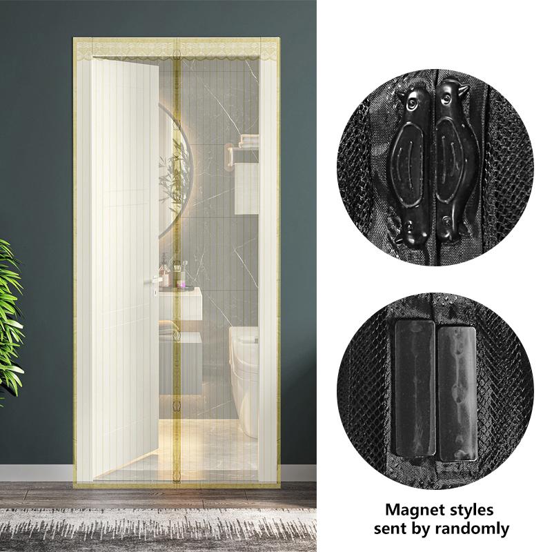 Magnetic Door Screen Custom Size Mosquito Net Curtain Fly Insect Automatic Closing Invisible Mesh For Kitchen Indoor Living Room