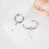 Delicate Silver Rod Drop Earrings Stylish and Timeless Ear Rings Charm Cute Silver Bar Drop Earrings for Girls and Teens