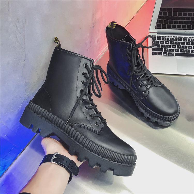

Martin boots British style men s new high-top leather boots autumn thick-soled waterproof Amazon locomotive boots are popular 39