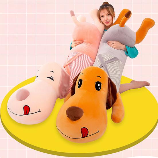 Long Pillow Plush Dachshund Doll 110/130cm Hugging Pillow Soft Stuffed Animal Cute Dog Plush Toy for Sleep And Nap