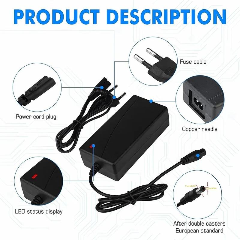 36V/42V Charger Lithium Battery Charger Output 42V2A Input 100-240V AC Lithium Li-poly Charger For 10series 36v Charger Lithium