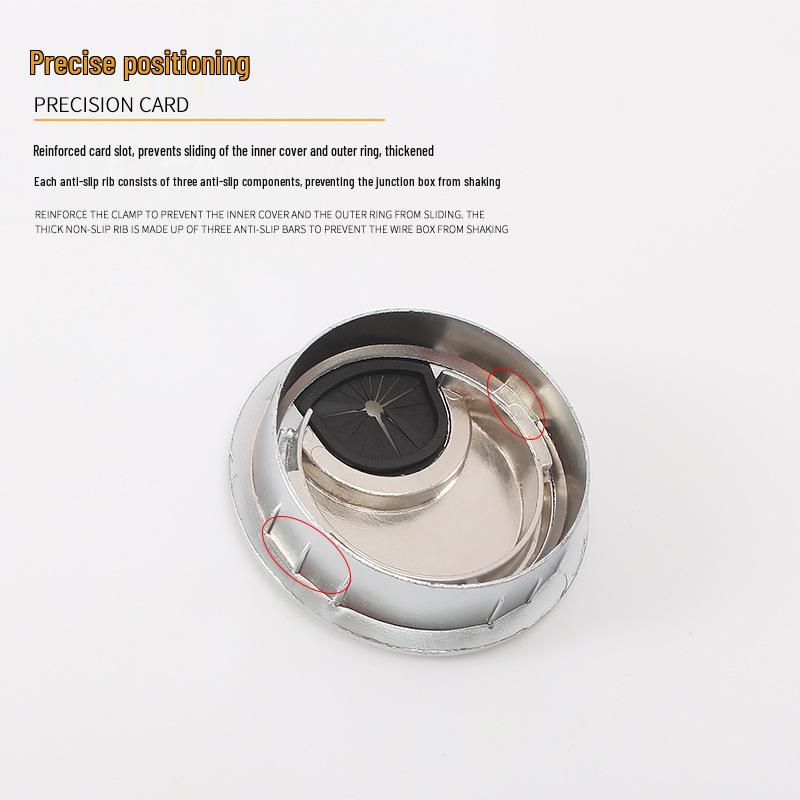 Premium Zinc Alloy Round Wire Grommet Box for Desks and Cabinets