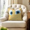 CARTOON ANGRY EYES Cushion Cover Natural Linen Organic Fabric DoubleSided Printing Couch Pillow Covers Home Decor