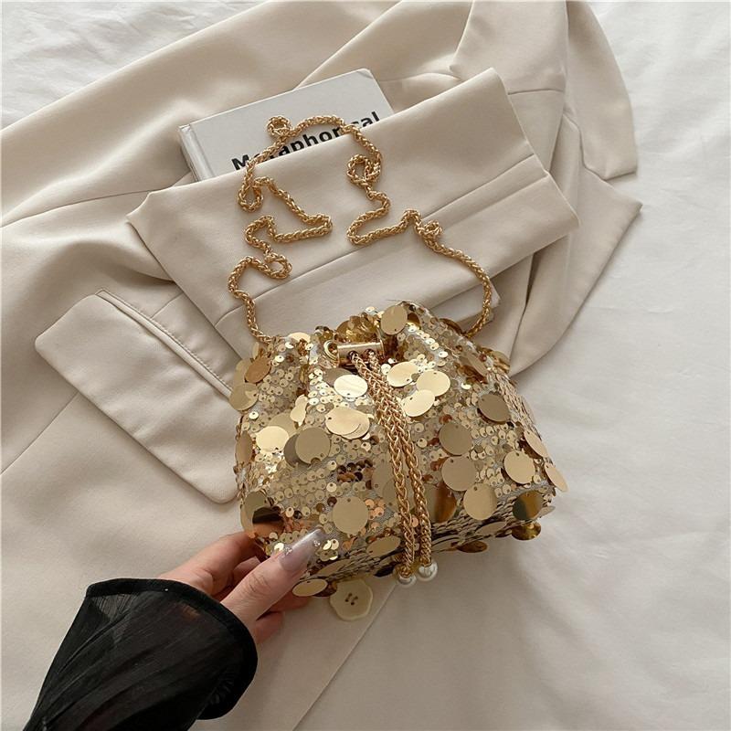 Today's popular bucket bag women's new fashion messenger bag women's chain shoulder bag women's