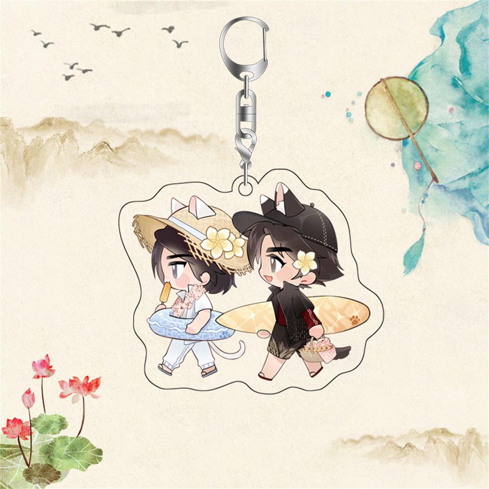 6cm Cute Anime Scum Villain Self Saving System Acrylic Keychain Shen Qingqiu Luo Binghe Cosplay Bag Pendant Decoration Toys Gitf