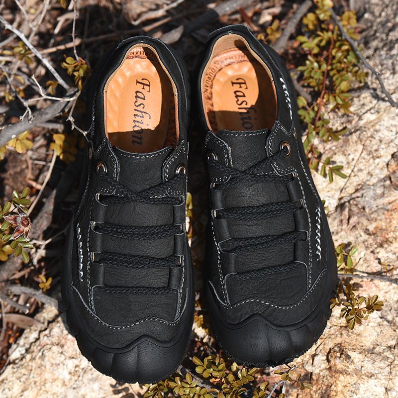 Durable Handmade Mens Shoes Genuine Leather Oxford High Quality Leisure Walk Casual Footwear Comfortable Hiking Luxury Sneakers