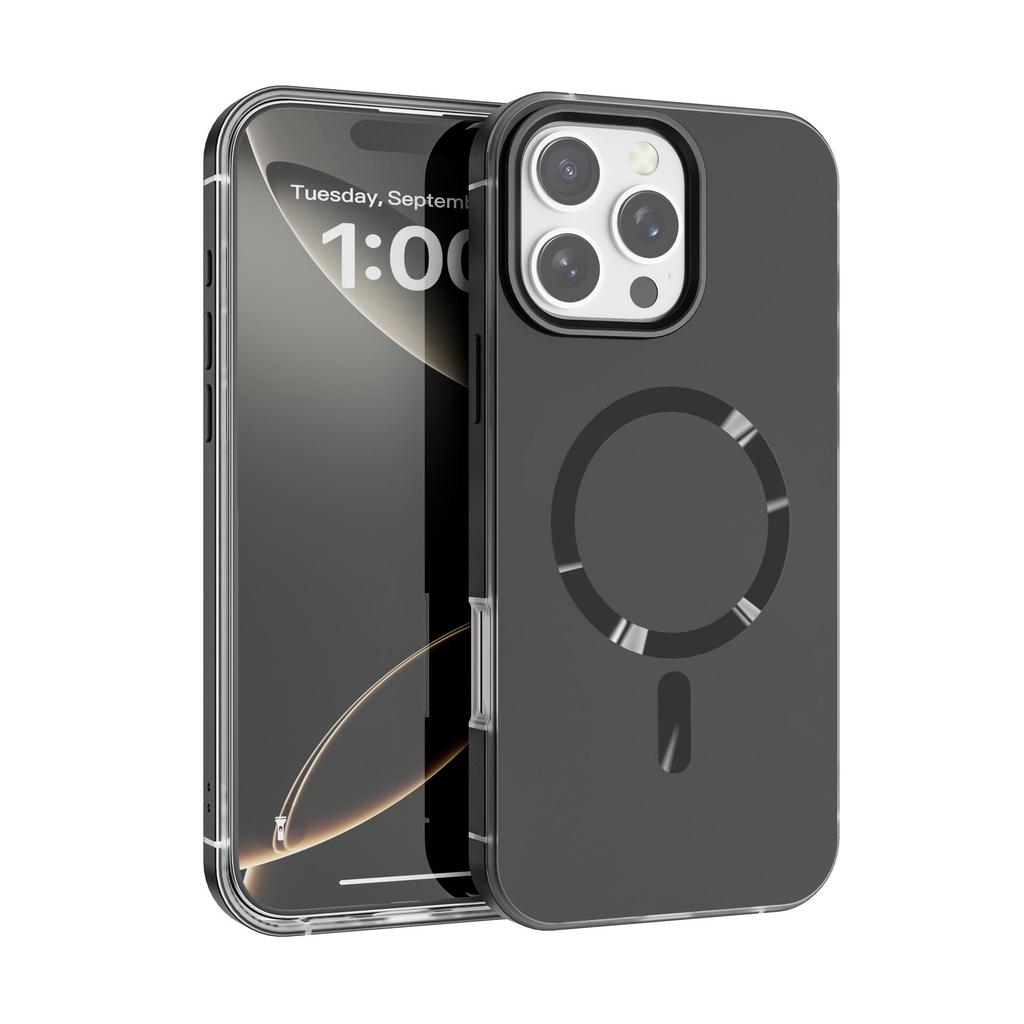 Premium Magnetische Kabellose Lade Metallrahmen Hülle für iPhone 17 Pro Max