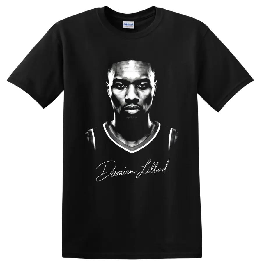 Damian Lillard Basketball Player Portrait No 0 Graphic T Shirt Fan Tee Cool Gift