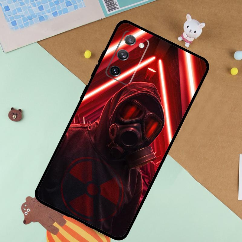 Nuclear Mask Gas Mask Soft Case For Samsung Galaxy S25 Ultra S9 S10 S20 S22 S21 Plus S23 FE S24 Ultra Funda Cover