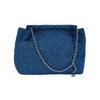 Tory Burch Fleming gesteppte Stoff-Umhängetasche Damen Taschen Denim-Blau 167752-426