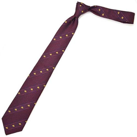 GUCCI Bee Honey Stripe Silk Narrow 7cm egc19s018 BORDEAUX Men's Tie, Size (blade width), 451528-6174,