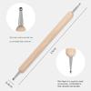 5pc Professional 2 ways Nail Art Dotting Pen Wood Steel DIY Dotting Pens Rhinestones Gem Picker Manicure Tools