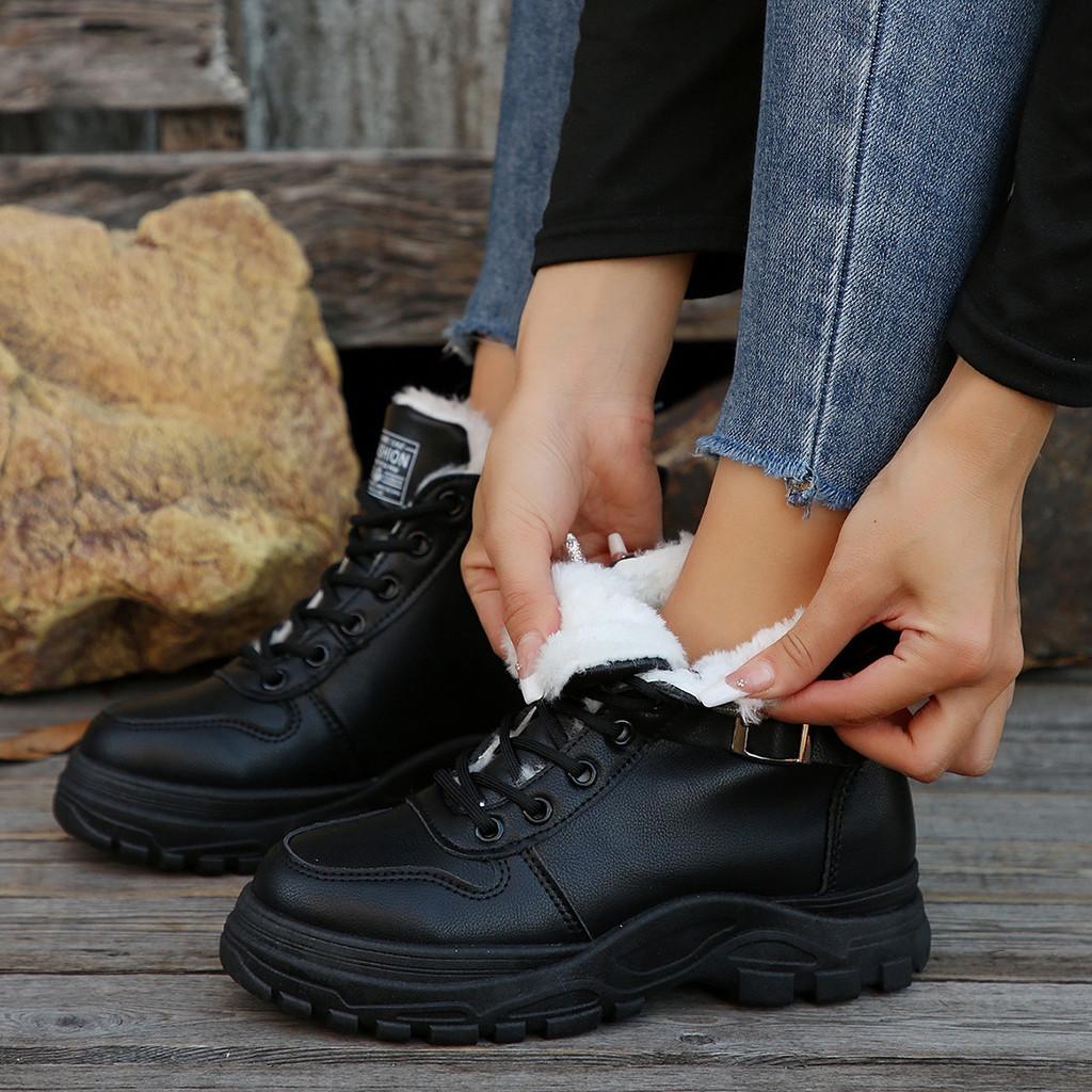Comfortable And Chic Martin Boots For Women 2024 Warm Plush Lined Casual Footwear