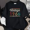High-Quality Cotton T-Shirt for Unisex 1966 60th Birthday Unisex Loose Oversized Clothing O Neck Short Sleeve Tees Streetwear Top