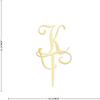 Anfangsbuchstabe K Cake Topper Monogramm Acryl Cupcake Topper Lustiges Kuchenzubehör für Hochzeitsjubiläum Geburtstagsfeier Dekoration Spiegelgold