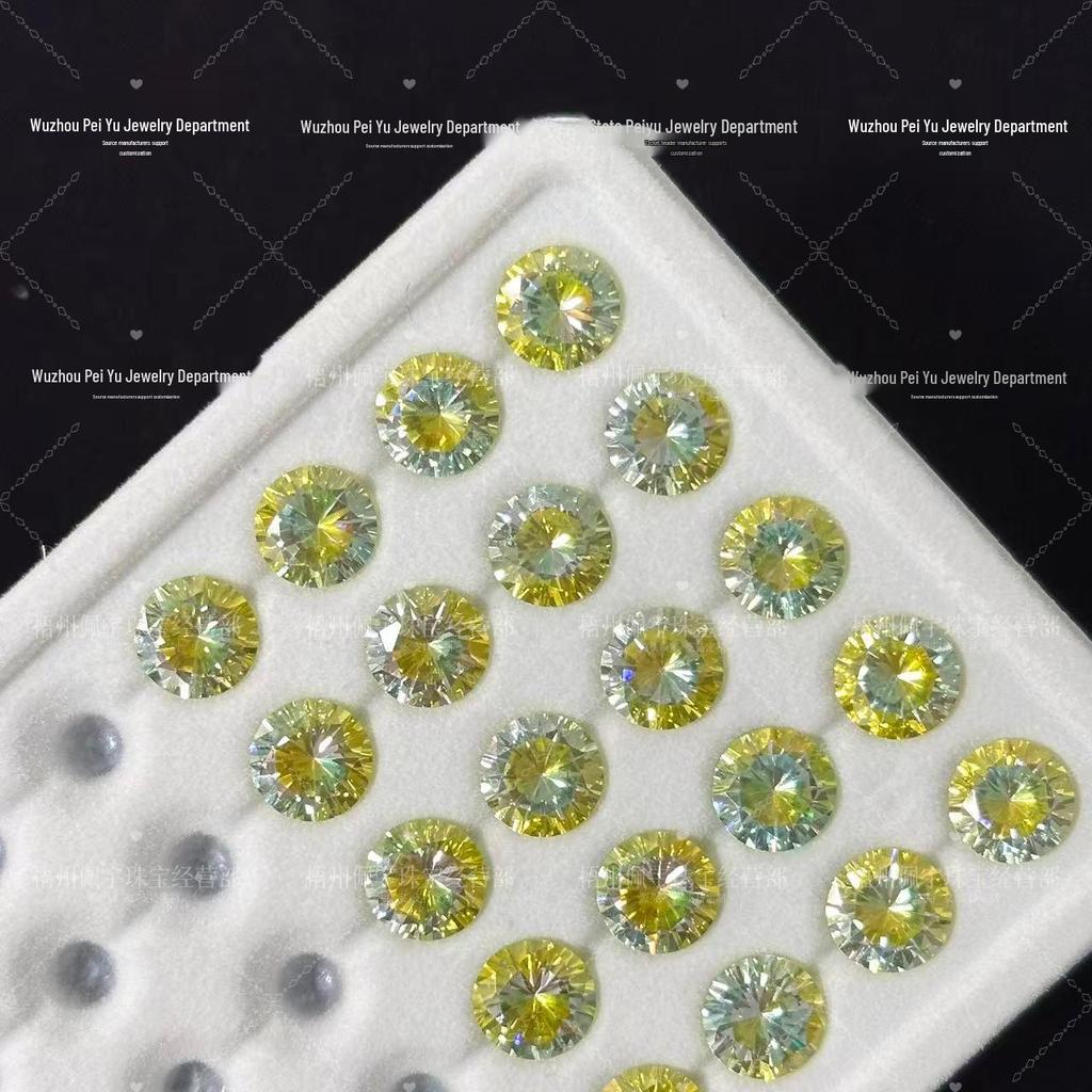 Pendientes Redondos de Zirconia con Degradado de 6/8mm: Joyería Brillante para Uñas DIY con Diseño de Ocho Corazones y Flechas
