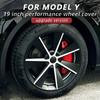 4PCS HubCap Performance Replacement Wheel Cap Automobile 19-Inch Hub cap Full Rim Cover Accessories for Tesla Model Y 2018-2023