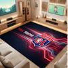 Lyon FC Custom Crystal Velvet Rug, Personalized Name Text Print, Football Logo Soft Non‑Slip Floor Mat Home Decor Gift