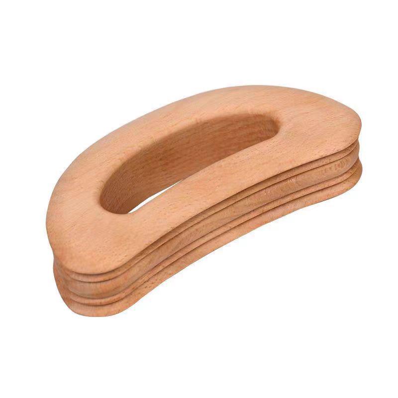 Dai Meridian Semi-Circular Compact Scraping Board and Rolling Muscle Stick for Leg, Shoulder, Neck, and Back Massages
