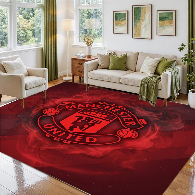 Kober s designem Manchester United z křišťálového sametu Měkká dekorativní podložka do ložnice a předsíně